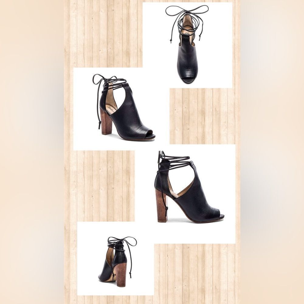 Splendid Jaylen Sandal Black Tumbled Leather